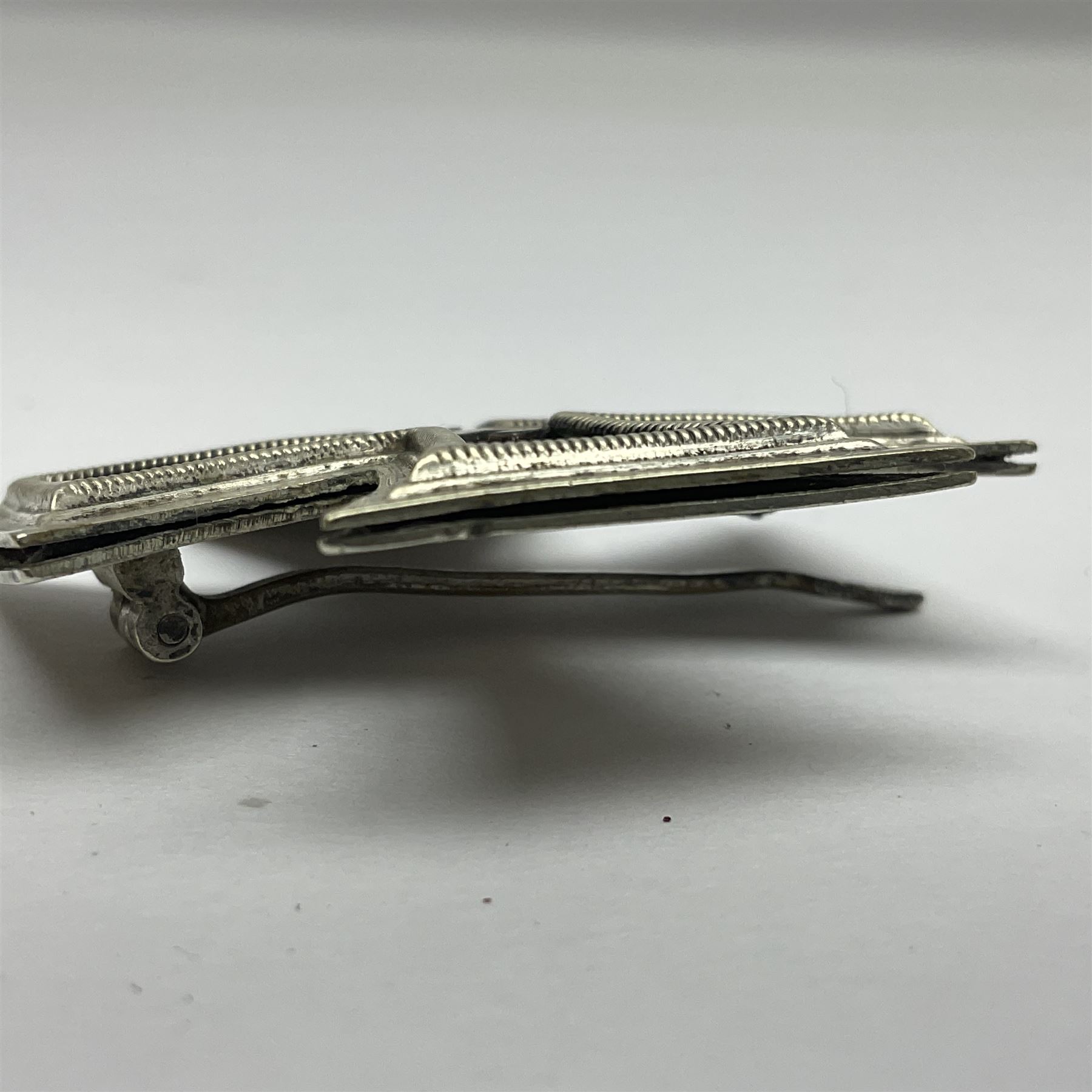 WW2 German Iron Cross first class with pin back; crudely scratched 1.2.42 verso