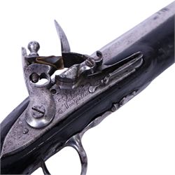Flintlock pistol, with lock stamped Valantin Montpettice', with steel ram rod, with steal butt plate, overall L32cm
