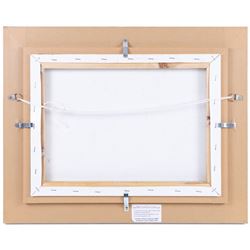 Peter Bell (Hull Contemporary): The Rugby Player, acrylic on canvas signed 28cm x 39cm 