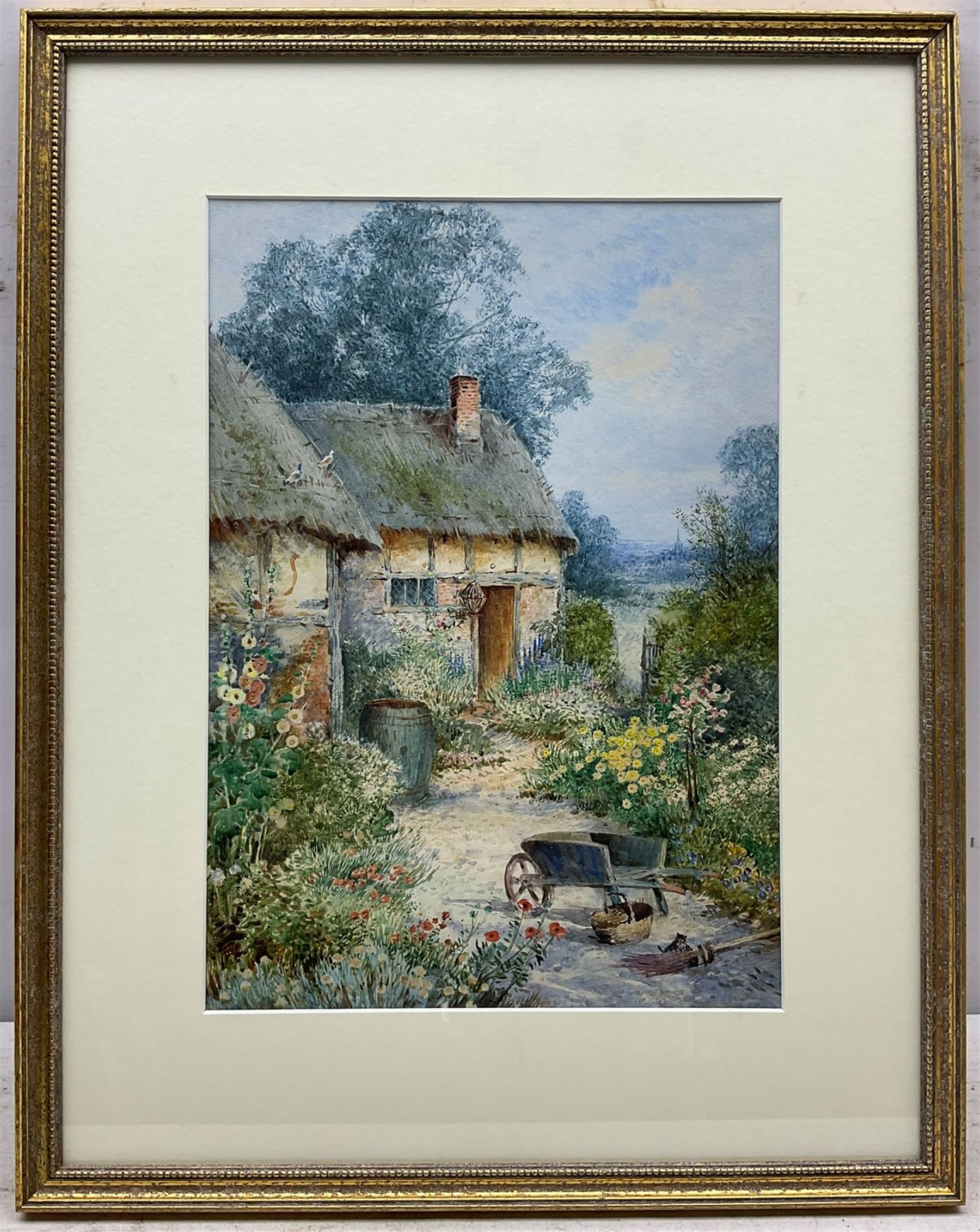 Theresa Sylvester Stannard (British 1898-1947): 'The Gardener's Cottage', watercolour unsigned, labelled verso 35cm x 25cm
Provenance: with Bonhams Chester