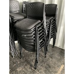 Eighteen metal, fabric and plastic backrest office chairs  - THIS LOT IS TO BE COLLECTED BY APPOINTMENT FROM DUGGLEBY STORAGE, GREAT HILL, EASTFIELD, SCARBOROUGH, YO11 3TX