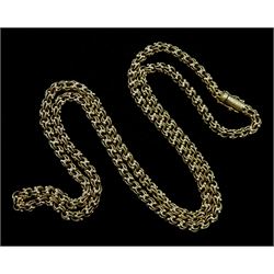 9ct gold fancy link necklace, Sheffield import marks 1973