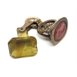 Masonic fob seal and another on spring c