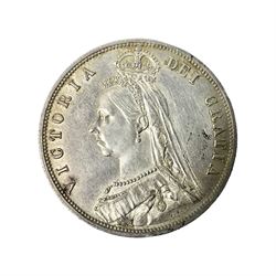 Queen Victoria 1887 Jubilee Head silver half crown coin