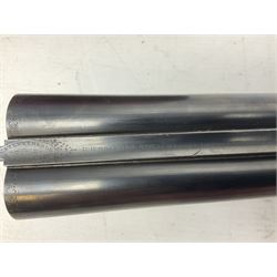 W.W. Greener 12-bore side-by-side double barrel non-ejector shotgun, with 76cm barrels, side safety, engraved lock, figured walnut stock with chequered grip and fore-end, no.33408, 120.5cm overall; in fitted canvas covered case with tools and accessories including .22 12-bore dog training device. SHOTGUN CERTIFICATE REQUIRED.