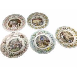 Eighteen Royal Doulton Brambly Hedge decorative plates, to include Spring, Summer, Autumn, Winter, The Forgotten Room, The Great Hall, The Adventure, etc., D21cm.  