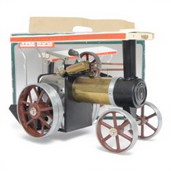 Mamod Steam Tractor TE1A, in Brown/Gold colourway, boxed