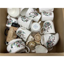 Royal Doulton Winston Churchill character jug, together with Indian tree pattern tea and dinner wares and other collectables, in five boxes 