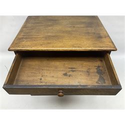 Oak tabletop chest with four drawers, H34cm, D30cm