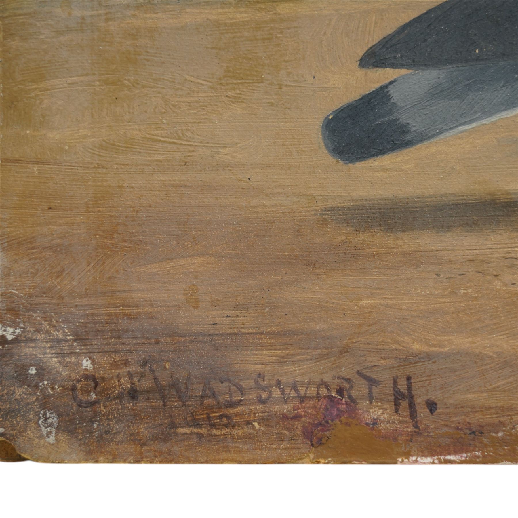 C H Wadsworth (British Early 20th century): Portrait of Champion Racing Pigeons - Messers Watton 'National Winner' & 'Shrubb', pair oils on board signed inscribed and dated 1910 & 1912, respectively 31cm x 41cm (2)
Notes: inscribed 'National Winner - 1st Northern section Bournemouth YB 1908' & 'Shrubb - 1st Banbury YD also SPL photo in oils Featherstone & Purston HS season 1912'