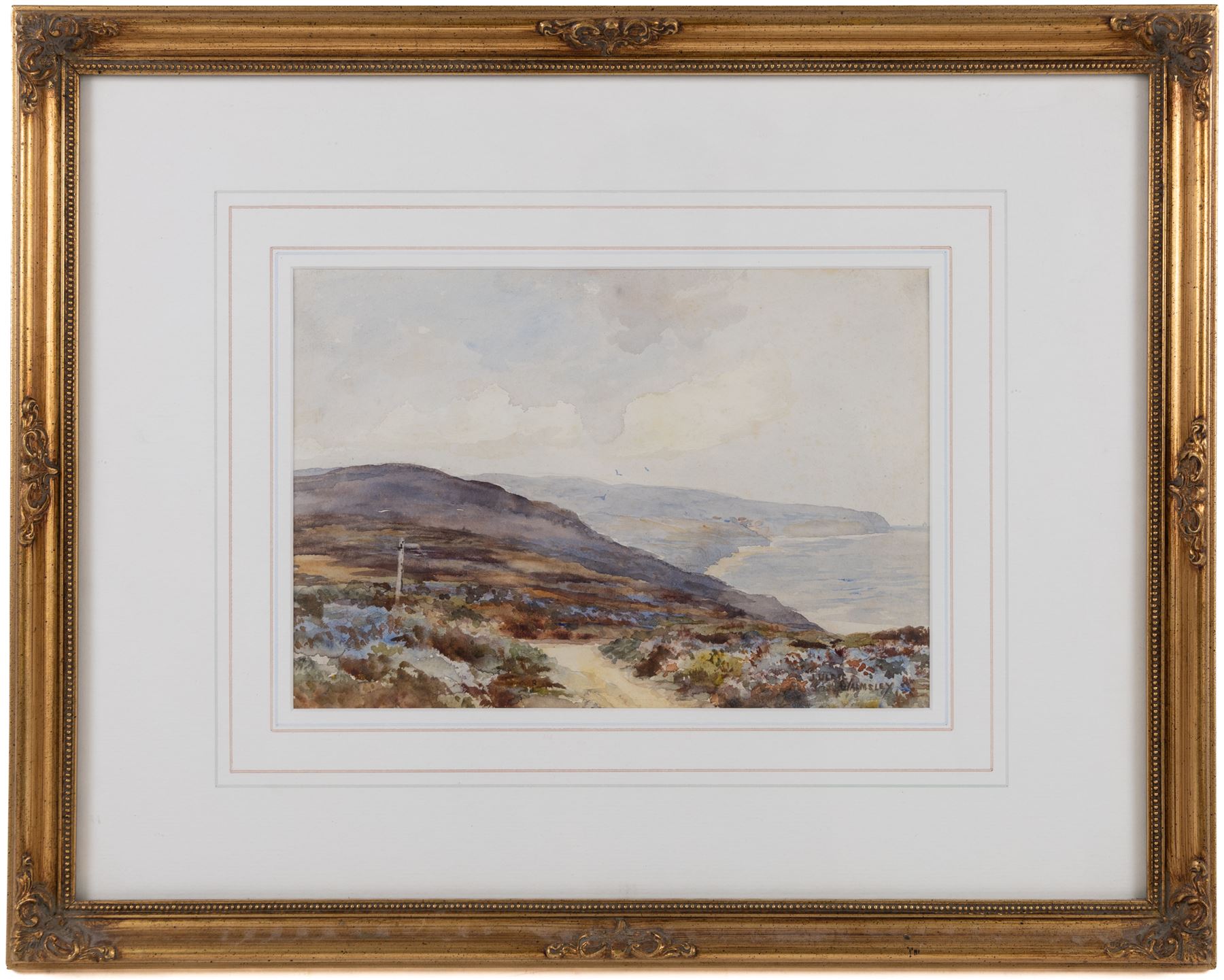 James Ulric Walmsley (British 1860-1954): Robin Hood's Bay from Ravenscar, watercolour signed 18cm x 26cm