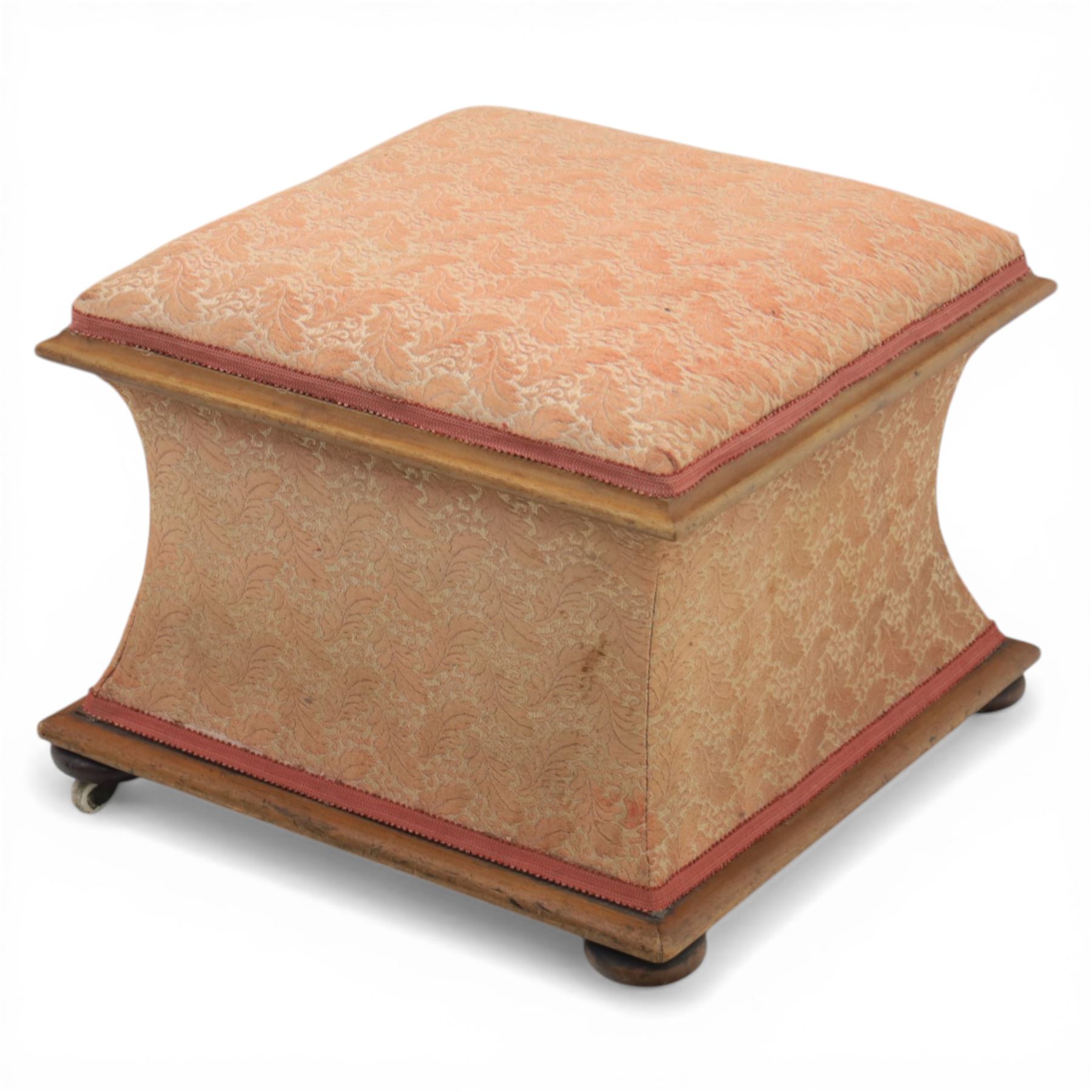 Victorian mahogany sarcophagus shaped ottoman