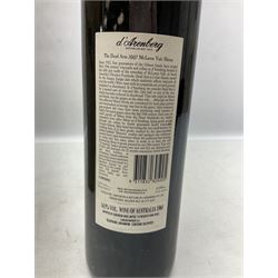 D`Arenburg 2007 The dead Arm Shiraz, 1.5 litre, 14%, together with Grahams 2001 crusted port, 75cl, 20%, both boxed 