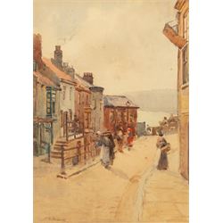 Arthur Netherwood (British 1864-1930): Blands Cliff - Scarborough, watercolour signed 34cm x 24cm