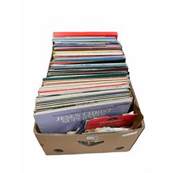 Vinyl LPs including 'James Bond Collection', Pink Floyd 'Relics' and other music, in one box
