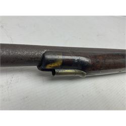 Early 19th century flintlock single barrel sporting gun by Johnston, approximately 14-bore, with 94cm(37