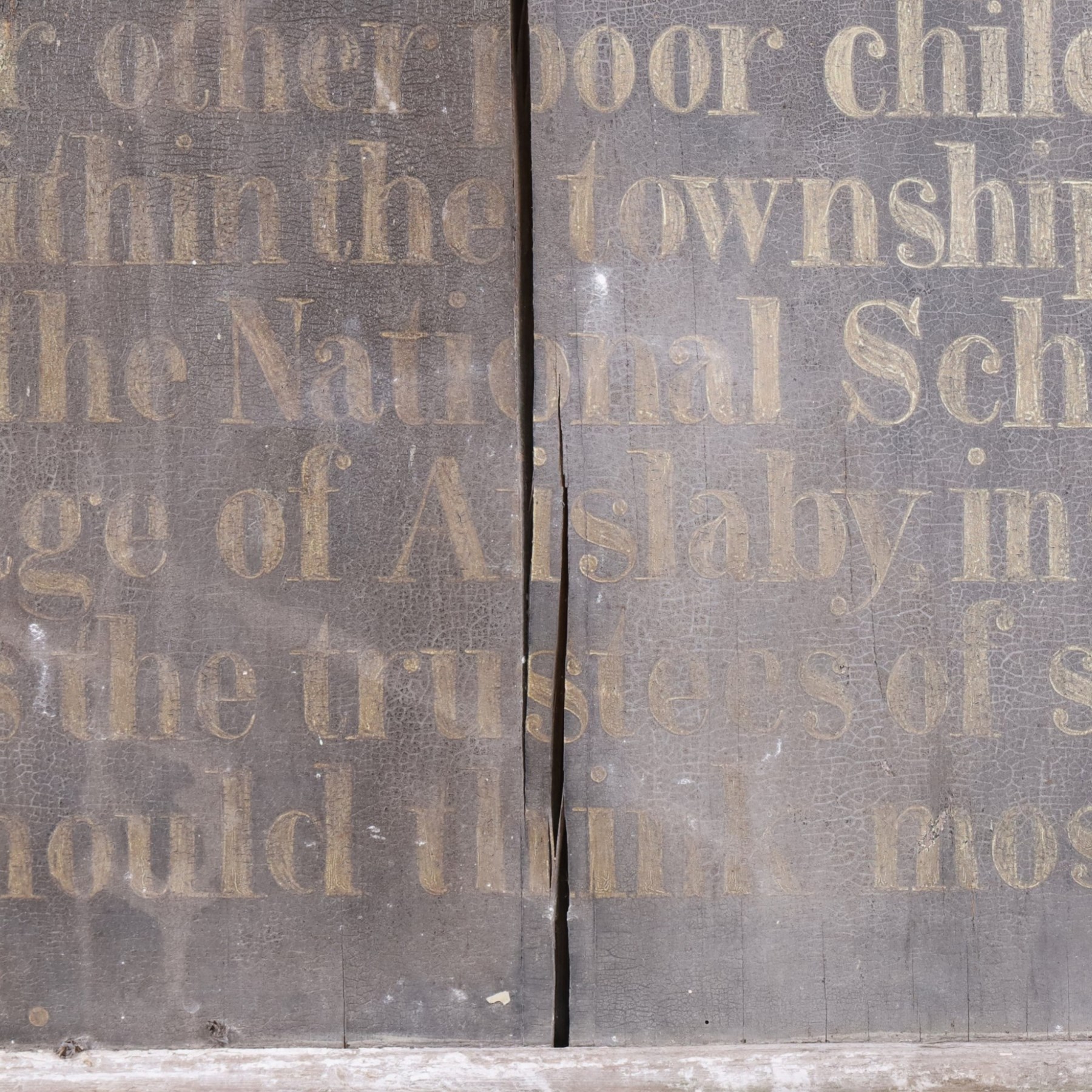 Painted wooden sign, The Walkers Foundation, H95cm, W70cm