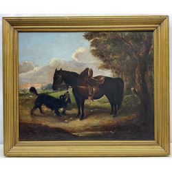 William Henderson of Whitby (British 1844-1904): Pony and Spaniel, oil on canvas signed and indistinctly dated 60cm x 74cm