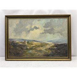 Lewis Creighton (British 1918-1996): Moorland Landscape, oil on board signed 60cm x 90cm