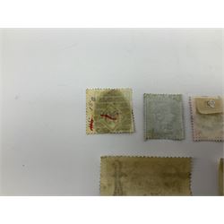 Stamps including various King Edward VII Sothern Nigeria values, King George V Great Britain seahorses and a small number of Queen Victoria Great British stamps, housed in three stockcards