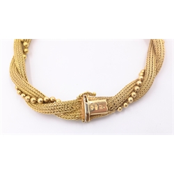  18ct gold bracelet, rope design hallmarked  