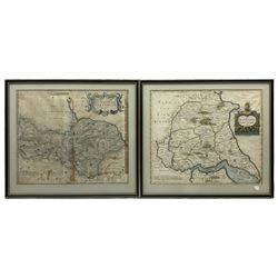 Robert Morden (British c.1650-1703): 'The East Riding' and 'North Riding of Yorkshire', pair engraved maps with hand colouring 36cm x 42cm (2)
