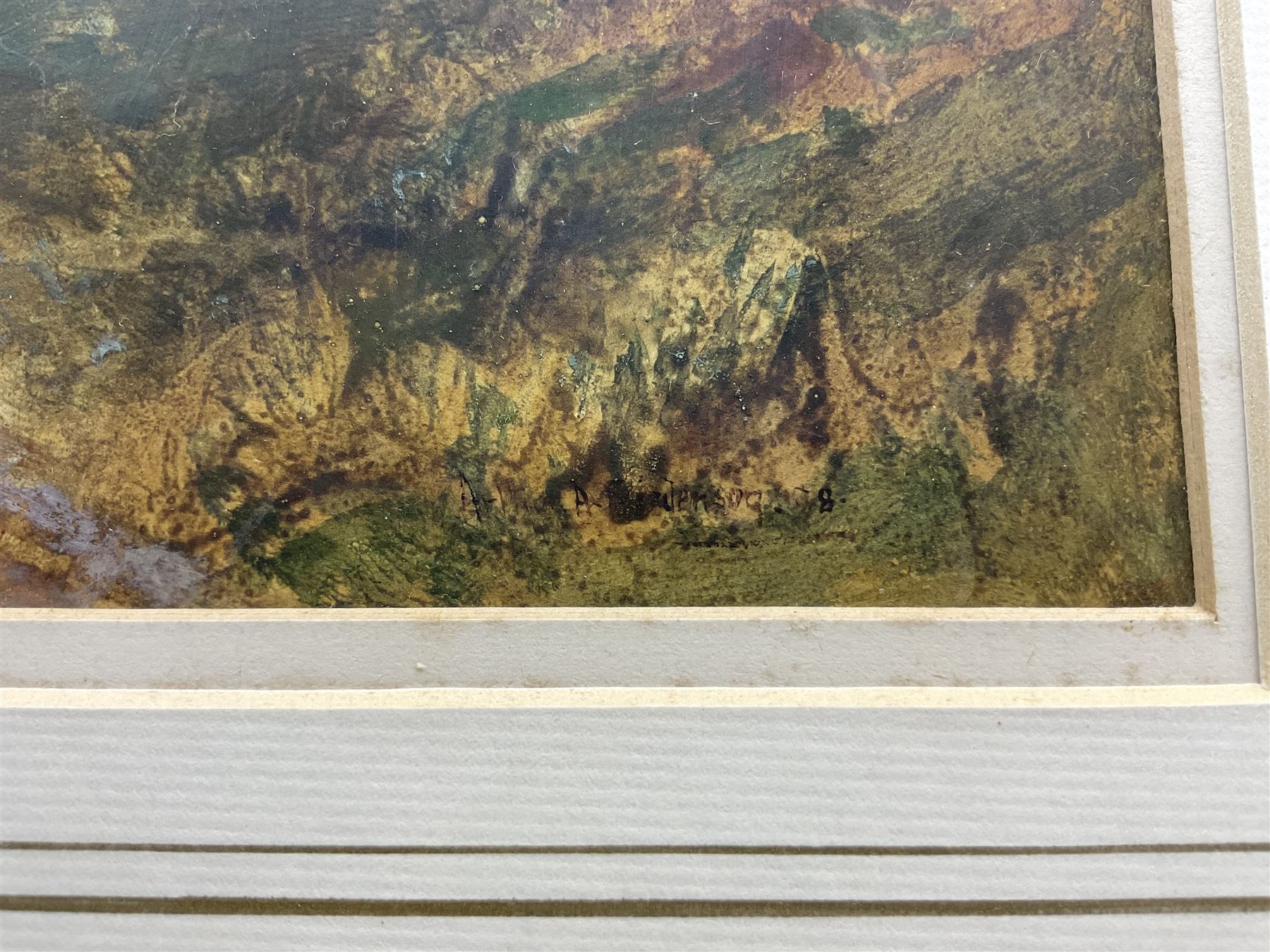 Arthur A Friedenson (Staithes Group 1872-1955): 'On the Road to Exeter', gouache signed and dated '98, original title label verso 30cm x 37cm