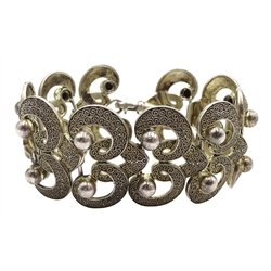 Thedore Fahrner Art Deco  silver link bracelet, stamped original Fahrner 925