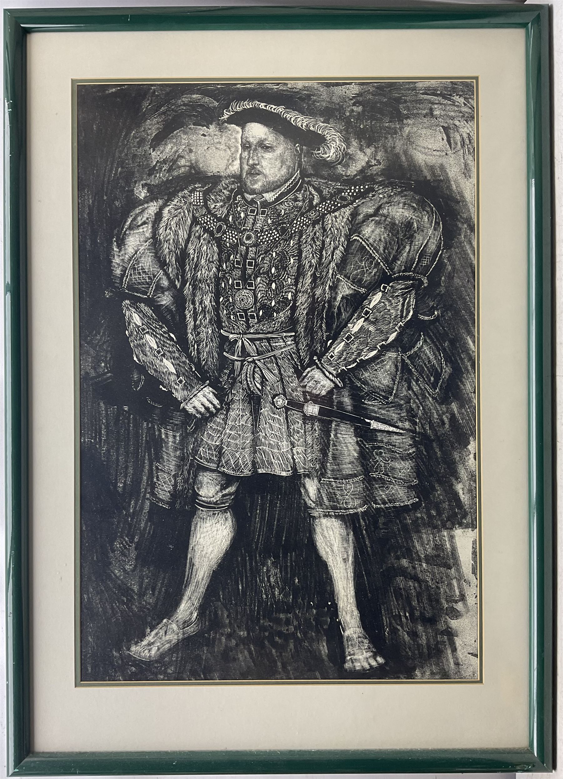 Kenneth Blues Wilson (Scottish 1946-): Henry VIII, print 83cm x 55cm