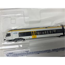 Bachmann Liliput 'N' gauge - two Regionaltriebwagen FLIRT four-car trains for Eurobahn and Seehas; both boxed (2)