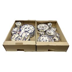 Masons Ironstone Mandalay pattern ceramics, including teapot, jar and cover, fruit bowl, butter dish, plates and bowls, etc, in two boxes 