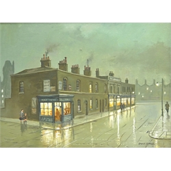  Steven Scholes (Northern British 1952-): 'Stepney East London, 1962', oil on board signed 29cm x 39cm  DDS - Artist's resale rights may apply to this lot  