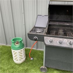 Nimbus 4 burner gas BBQ with gas bottle  - THIS LOT IS TO BE COLLECTED BY APPOINTMENT FROM DUGGLEBY STORAGE, GREAT HILL, EASTFIELD, SCARBOROUGH, YO11 3TX