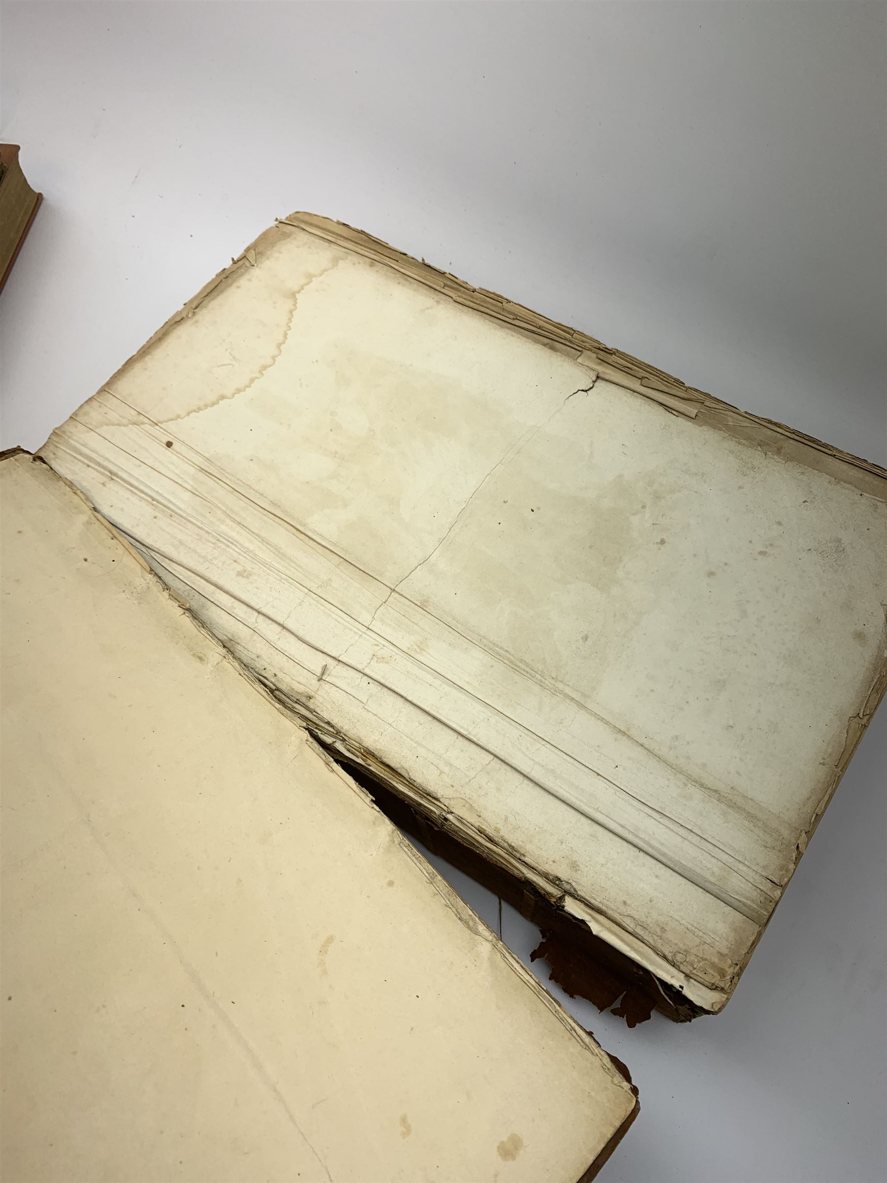 The Holy Bible containing the Old and New Testaments. 1816. Engraved title page and plates. Large folio. Full suede leather binding; Complete Works of Charles Dickens. Oxford India Paper Edition. Seventeen uniformly bound volumes illustrated by Cruikshank, Phiz etc; Sisson Rev. J.L.: Historic Sketch of the Parish Church, Wakefield. 1824; and other books