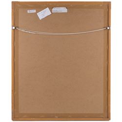 Debbie Urquhart (British 1972-): 'Still Life with Cat and Orchid', limited edition lithograph signed and numbered 12/50, titled verso 51cm x 40cm