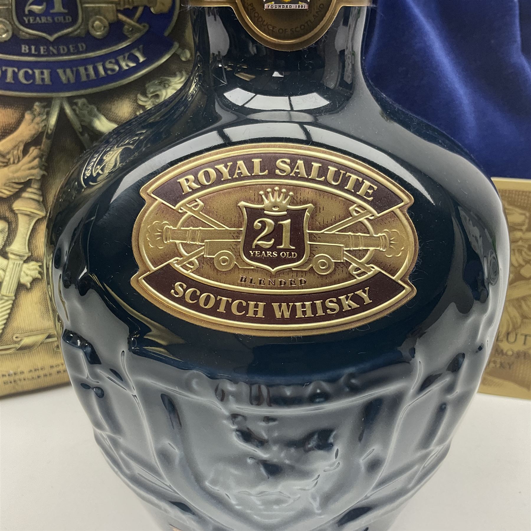 Royal Salute, 21 year old, blended Scotch whisky, 70cl, 40% vol, in a ceramic decanter and original box 