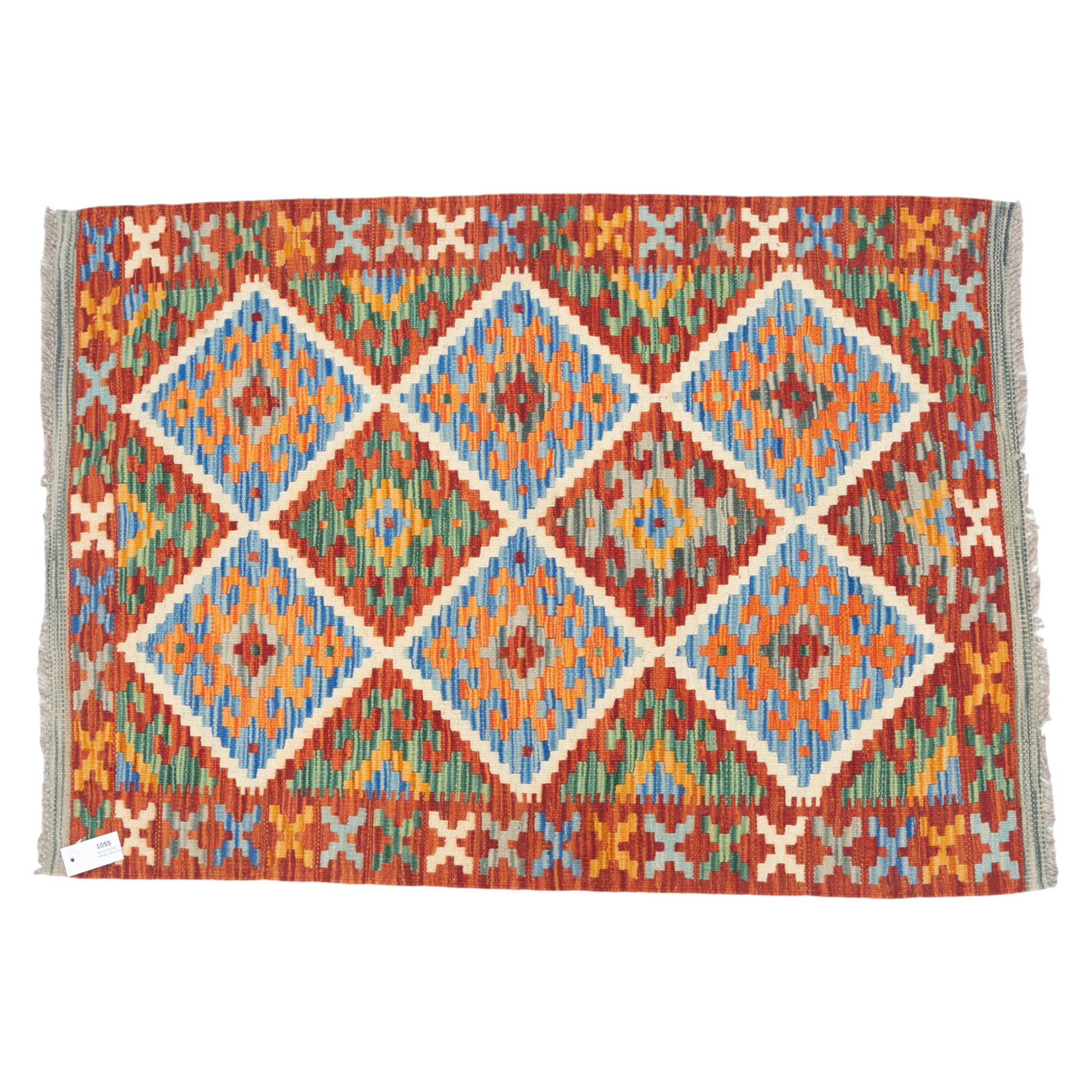 Two kilims, comprising a Chobi  flatweave Kilim runner, 239x81cm, and a Maimana flatweave kilim, 125x85cm 