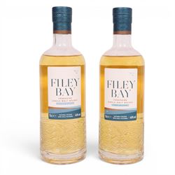 Spirit of Yorkshire Distillery, Filey Bay First Release single malt whisky, 70cl 46% vol and Filey Bay Second Release single malt whisky 70cl 46% vol