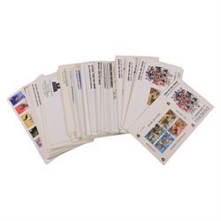 Great British and World stamps, including Isle of Man covers, other first day covers, State of Qatar stamps, etc, in two boxes