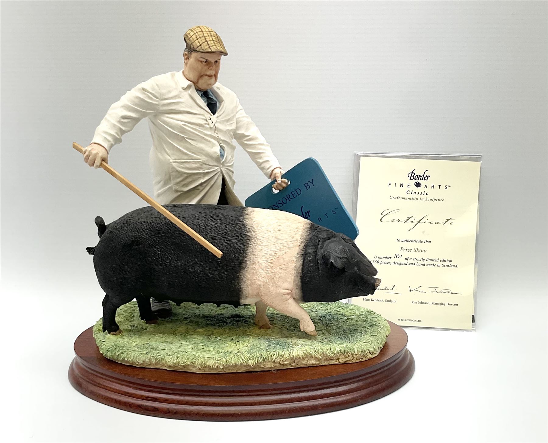 Border Fine Arts 'Prize Show' figure, model No. B1265 by Hans Kendrick, limited edition 101/350, on wood base, with certificate