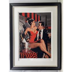 Glen Orbik (American 1963-2015): 'Midnight in Paris', large limited edition print titled and numbered 8/50 in pencil 91cm x 62cm