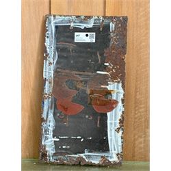 Early 20th century enamel advertising sign for Wilkinson & Simpson of Newcastle. 25cm x 46cm.  - COLLECTION BY APPOINTMENT FROM: The White House, Thirsk Road, Easingwold, York, YO61 3NF - CALL 01723 507111 TO ARRANGE