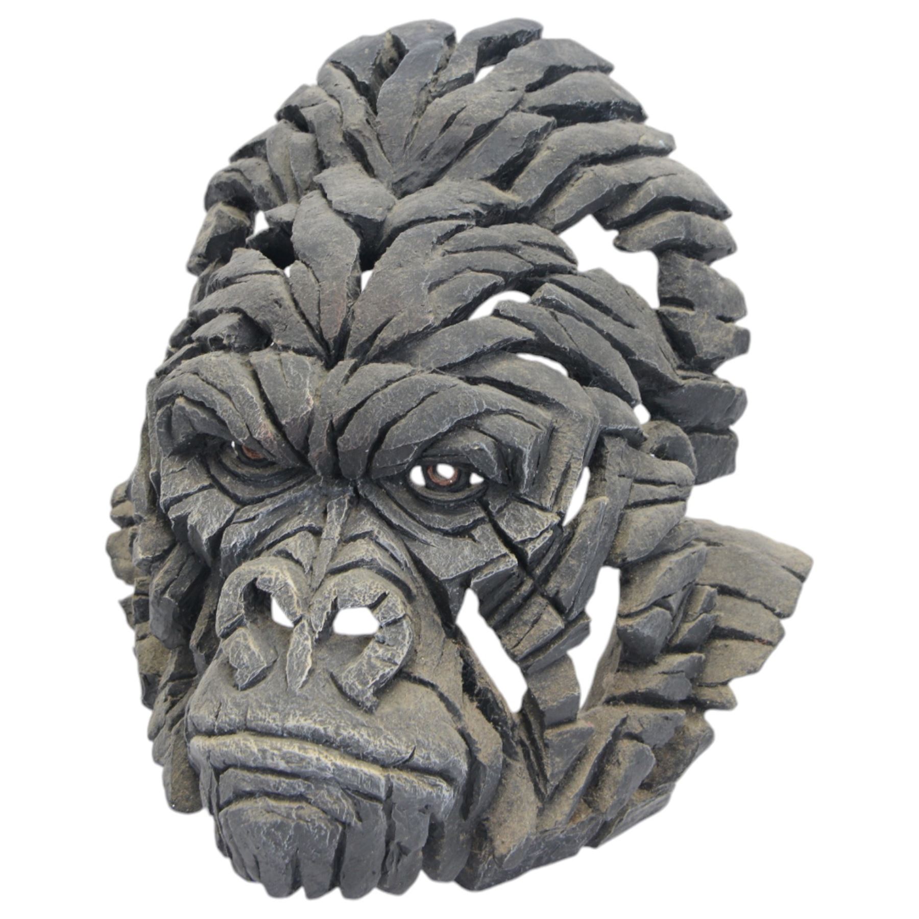 Matt Buckley, Edge sculpture, Gorilla composite bust, together with matching painting, bust H42cm 