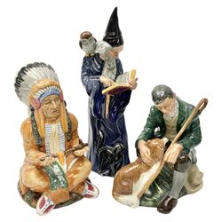 Three Royal Doulton figures, comprising The Wizard HN2877, The Chief HN2892, The Master HN2325