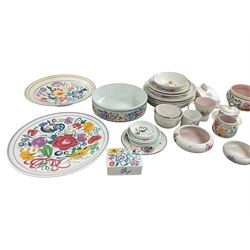 Poole Pottery, floral pattern, charger, together with Poole Pottery book, vases, dishes plates etc