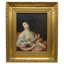 Follower of Guido Reni (Italian 1575-1642): 'The Death of Cleopatra', 18th century oil on canvas unsigned 53cm x 42cm