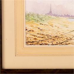 John Edwin Wigston (British 1939-): 'No 18 Dawn' 'No 19 Sunday Morning' 'No 20 Moonlight' and 'No 21 Storm', set of four watercolours signed and dated 2013, titled on label verso all 24cm x 35cm (4)
