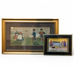 Set three Arts & Crafts lithographs of Dutch scenes, together with set of similar watercolours and related prints (in one box)