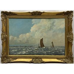 William Francis Burton (British 1907-1995): 'Choppy Sea - Harwich', oil on board signed and dated 1971, titled verso 50cm x 75cm 