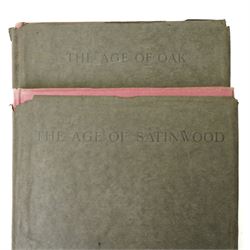 Macquoid, Percy - 'A History of English Furniture' published by Medici Society 1925 and 1928  'Age of Oak', 'Age of Satinwood',  'Age of Walnut' and 'Age of Mahogany'  four volumes with dust wrappers